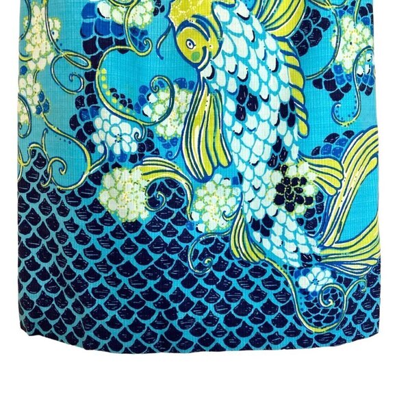 LILLY PULITZER Stephanie Koi Fish Print Sleeveless Sheath Dress - Picture 5 of 9